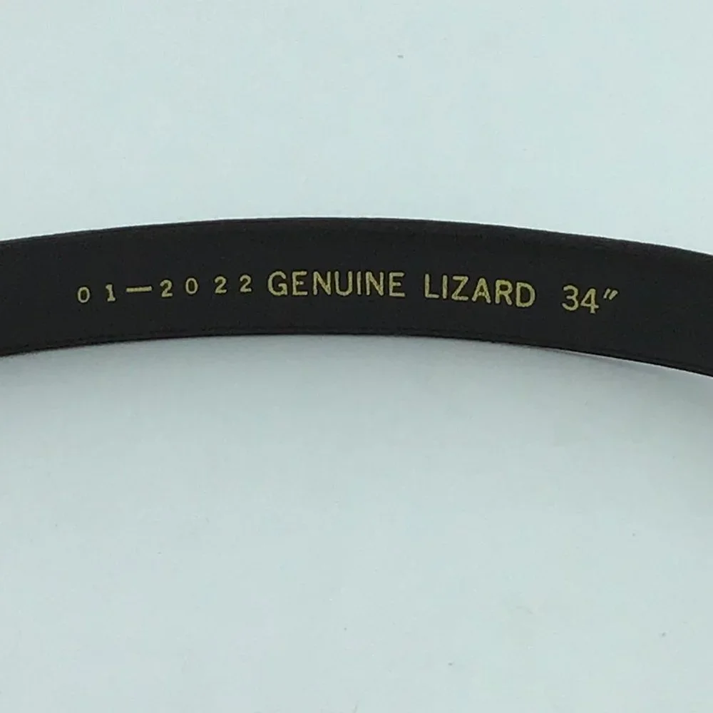 Vintage Genuine Lizard Belt 34
